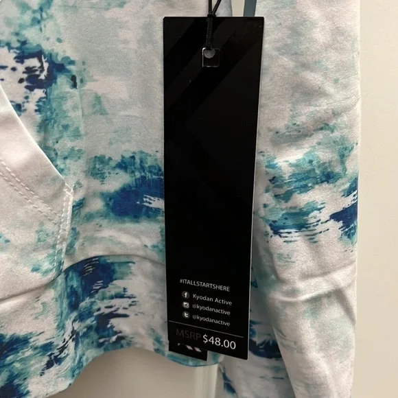 Kyodan Tie Dye Printed Moss Jersey Hoodie - Picture 4 of 6